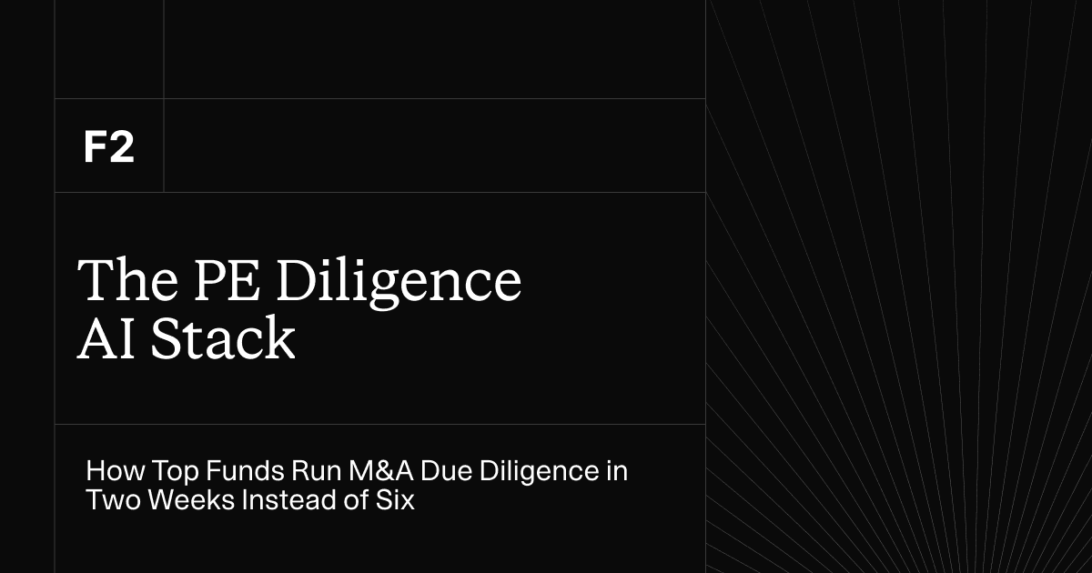 The PE diligence AI stack: How top funds run M&A due diligence in two weeks instead of six
